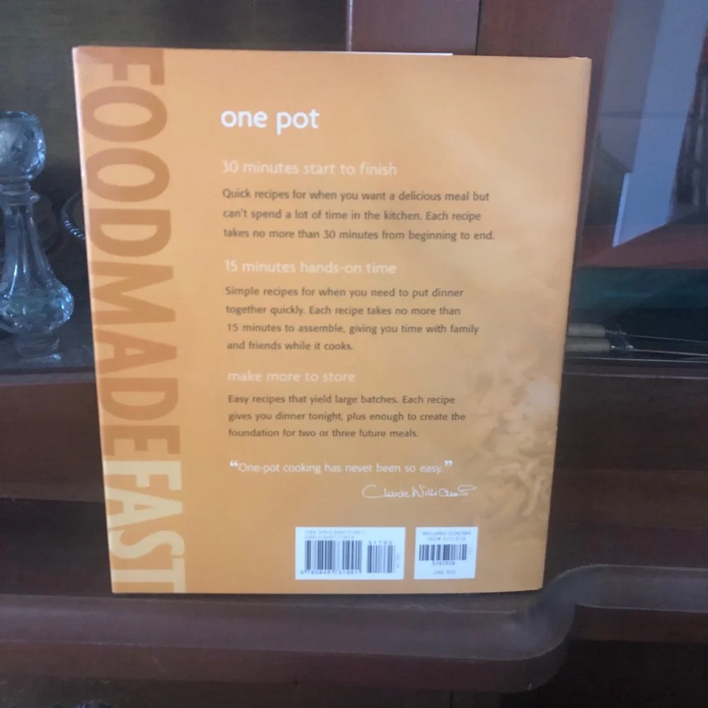 Williams Sonoma One Pot Cookbook — Food Made Fast series